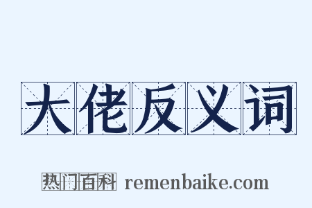 大佬反义词是什么意思的图片